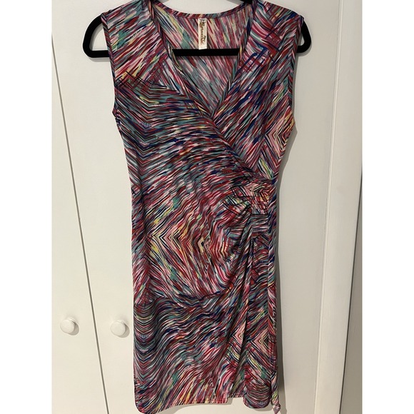 Shoreline Dresses & Skirts - Shoreline Women's S/M Pink Stripe Print Sleeveless Dress Vacation Dress
